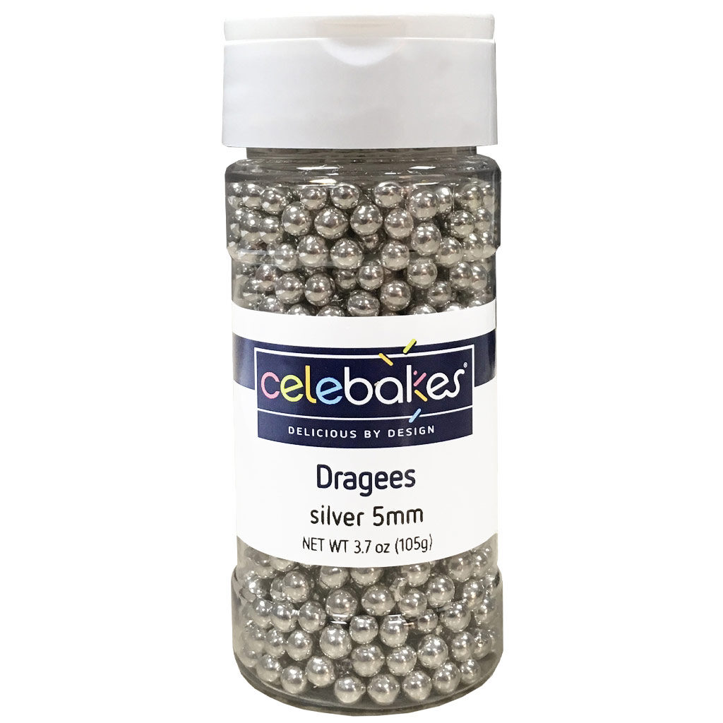 Silver 4mm Dragees 3.7 oz. | Brenda's Cakes Supply