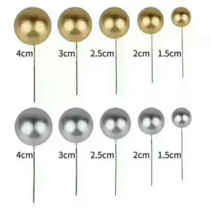 4pc set Silver Ball Decorating
