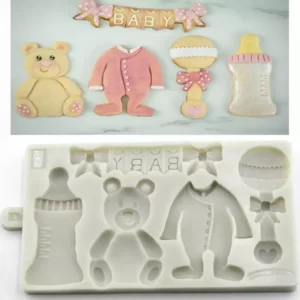 Baby Clothes, bow, and milk bottle silicone