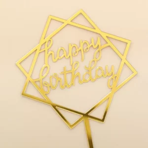 Happy Birthday in Gold