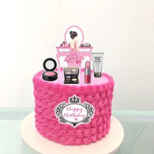 Makeup cake topper 6ct